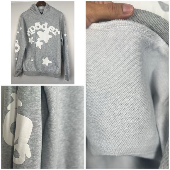 Sp5der Hoodie Beluga – Black Label, Designer Streetwear Sz L - Picture 10 of 11